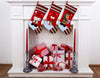 Large Multi-Color Classic 3D Christmas Stockings - 18" Santa Toy Stockings