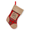 Large Burlap Classic 3D Christmas Stockings - 18" Santa Toy Stockings