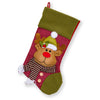 Large Fleece Trim Classic 3D Christmas Stockings - 18" Santa Toy Stockings