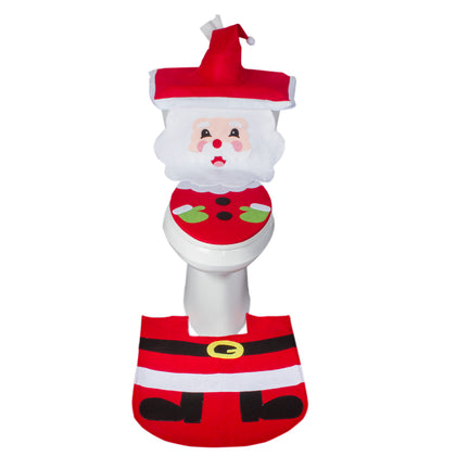 Christmas Bathroom Set - Santa Face w/ Seat & Belt - (MW3549)