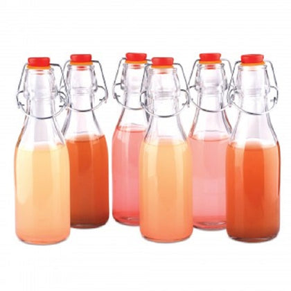 6 Piece Vintage Swing Top Bottles - 8