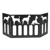 47” Freestanding Pet Gate w/ Puppy Cut Out – Wood Dog Gates Indoor – Dog Fence