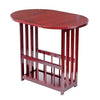 Cherry Finished Wood Drop Leaf Table - Wooden End Table Magazine Rack Table