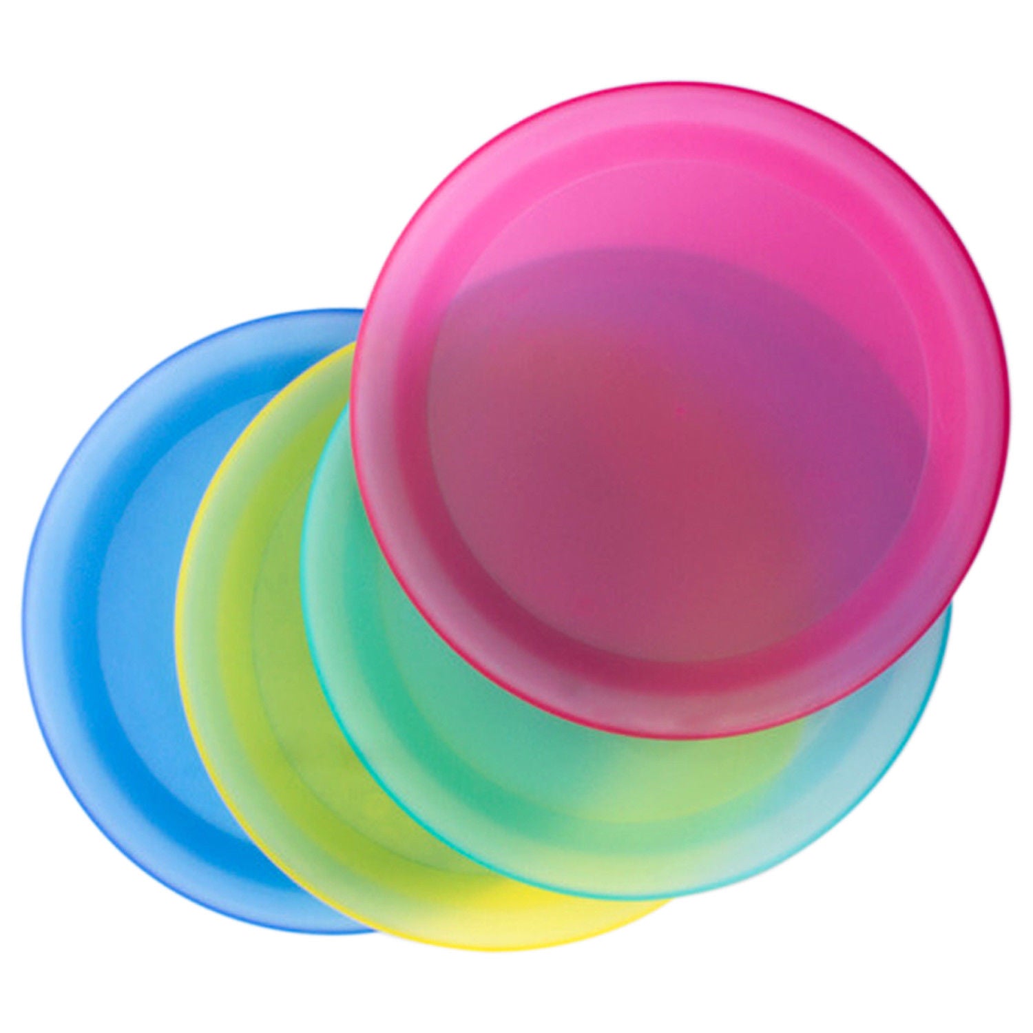 Colorful Sturdy Reusable Dinner Plates - Party BPA - Free Plastic Plates
