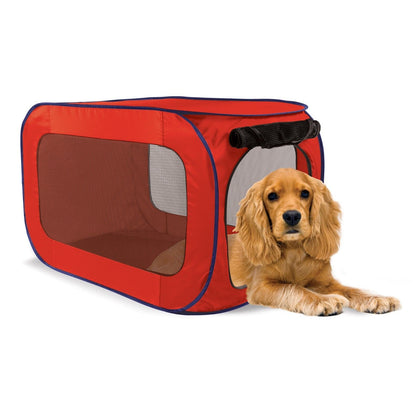 Red Pop Open Pet Dog Kennel - Pop up 33 1/2