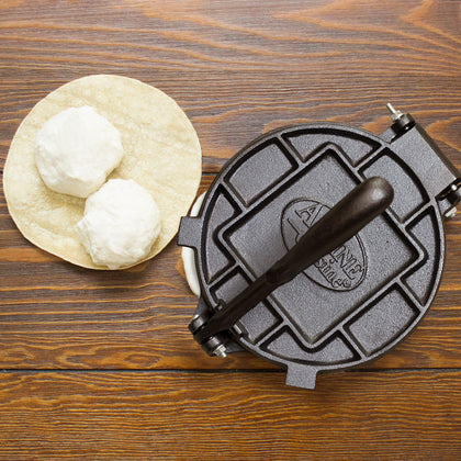 Heavy Duty Cast Iron 8 Inch Tortilla Press Roti Press Kit