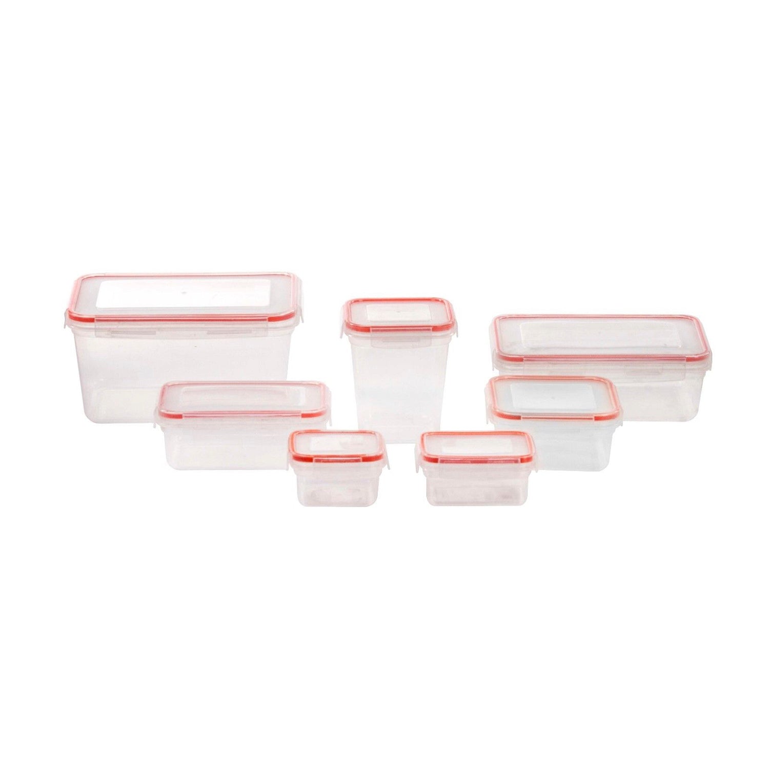 14 Pcs Plastic Food Storage Containers Set With Air Tight Locking Lids