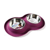 Pet Stainless Steel Food Water Bowl With Non-Slip Silicone Base - Dog Food Bowls