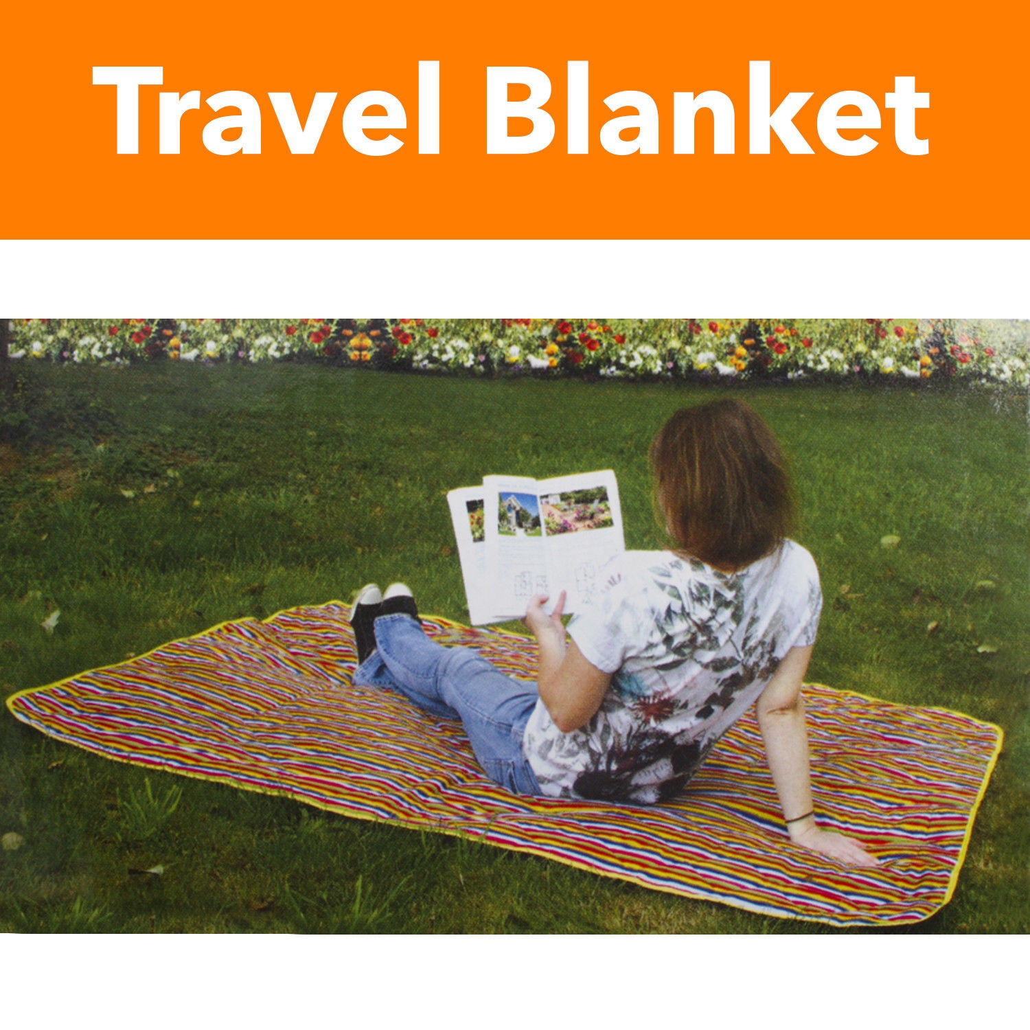 Waterproof Picnic Blanket – Large Beach Blanket - Outdoor Travel Picnic Mat Blue