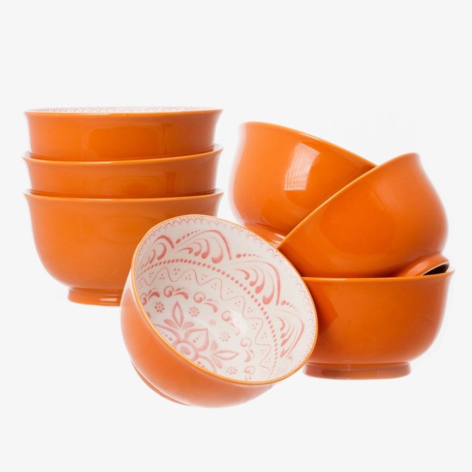 7 Days 7 High Quality Large 6" Ceramic Cereal Soup Pasta Bowls Ceramic Bowl Set