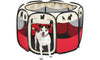Portable Large Outdoor Indoor Puppy Dog Pen - Dog Silhouettes Print Dog Playpen