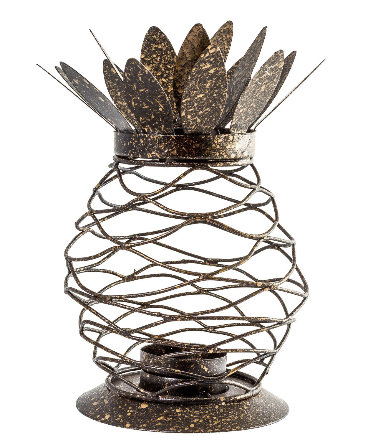 Metal Pineapple Lantern Tea Light Candle Holder Set - Set of 3