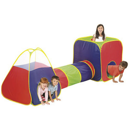 Kids Big Play Tent With Tunnel Large Colorful Playing Tent - Tunnel & Carry Case