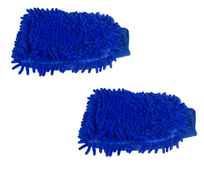 2 Pack Microfiber Car Wash Glove Knobby - Jumbo Car Washing Mitt Gloves