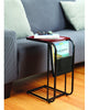 Sliding Snack Laptop Writing Metal Sofa Side Table With Fabric Magazine Holder