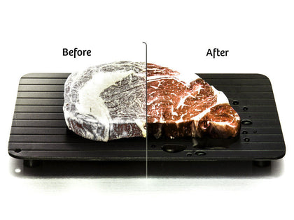 Fast & Easy Defrosting Meat Tray - Rapid Thawing Tray for Frozen Food