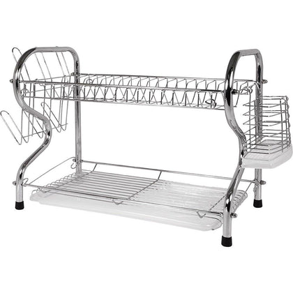 Better Chef High Quality Chrome Dish Drainer 2 Layer Rack Dish Holder / Rack