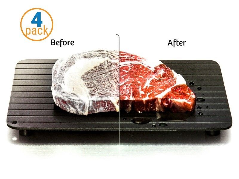 Fast & Easy Defrosting Meat Tray - Rapid Thawing Tray for Frozen Food