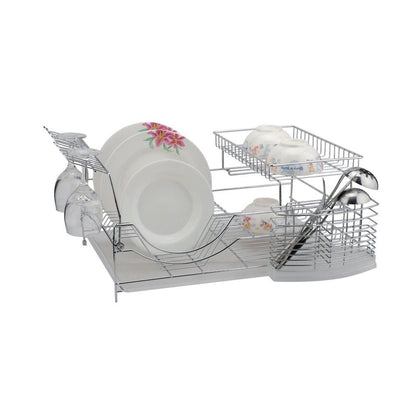 High Quality Chrome Dish Drainer 5 Piece Rack Dish Holder / Rack