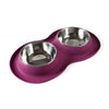 Pet Stainless Steel Food Water Bowl With Non-Slip Silicone Base - Cat Food Bowls
