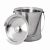 Brushed Stainless Steel Double Wall Ice Bucket With Air Tight Lid