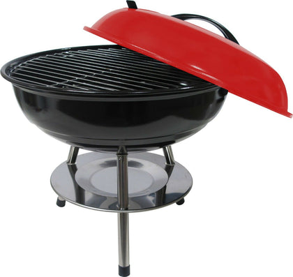 14 Inch Portable Kettle Charcoal BBQ Grill / Kettle Barbecue - Red