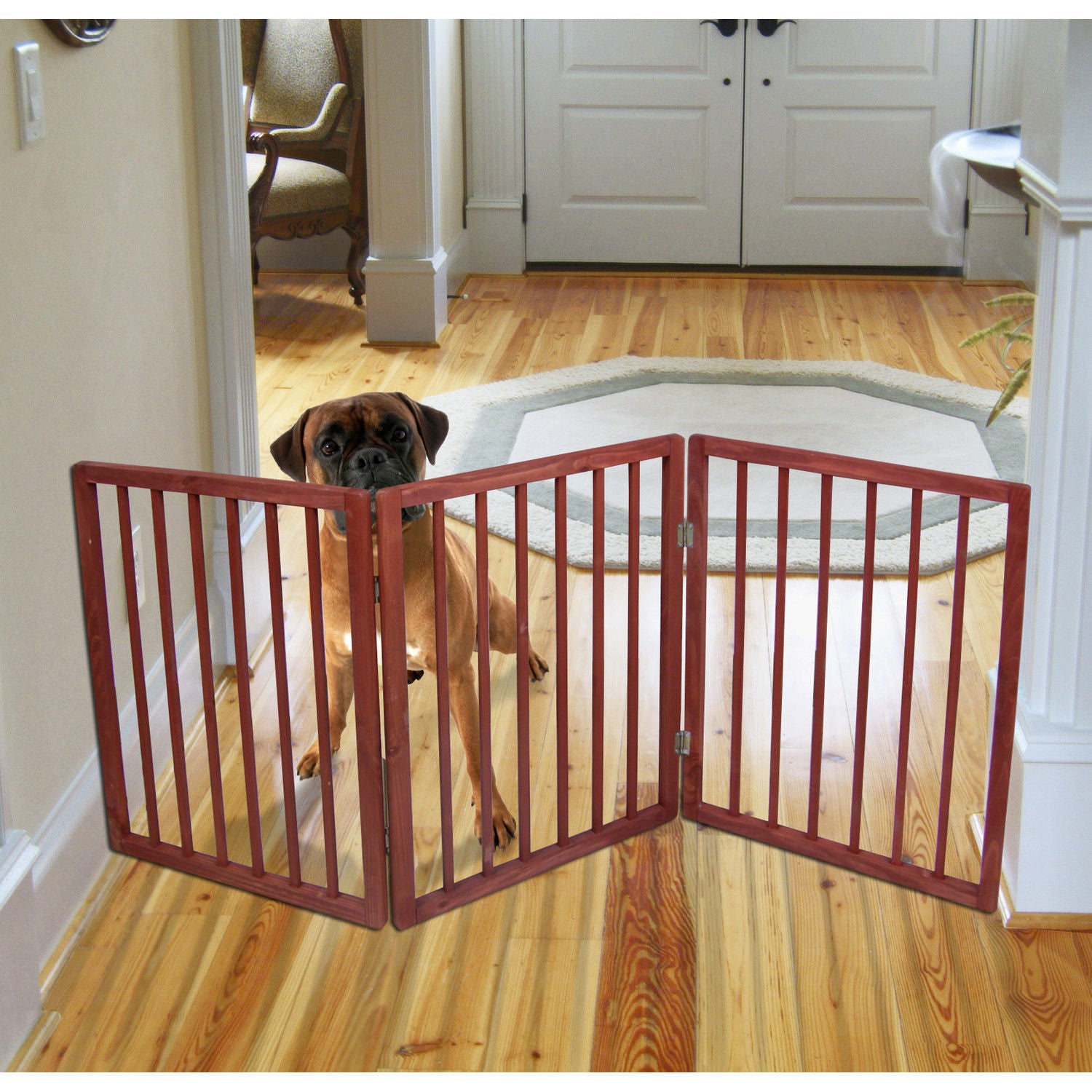 Extra Wide Pet Gate - Freestanding Dog Gate - Indoor Pet Fence