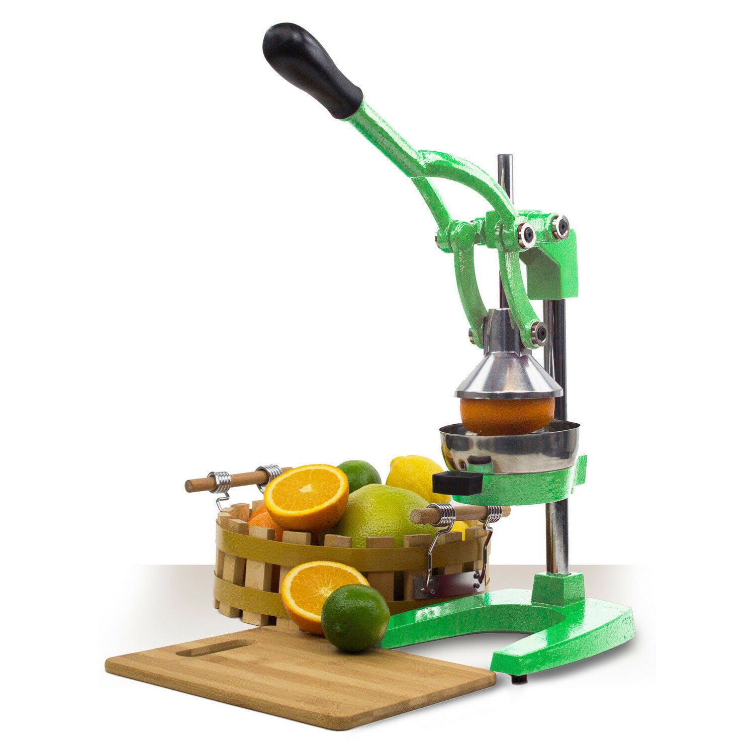 Heavy Duty Cast Iron Citrus Press Orange Manual Extractor Juicer Green