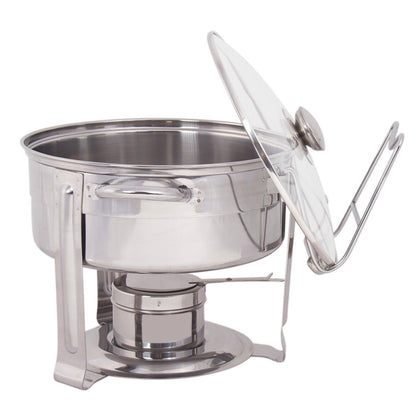 Stainless Steel Chafing Dish Set 4.5 QT Party Buffet Round Chafing Dish Pot Set