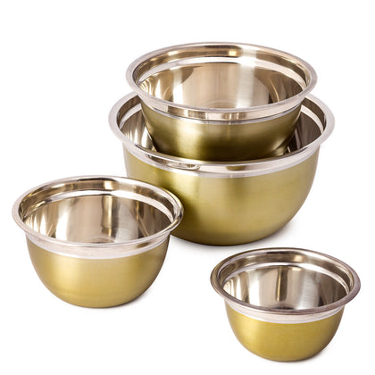 Stainless Steel Mixing Bowl Set of 4 - High Quality Stainless Steel Serving Bowl