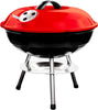 14 Inch Portable Kettle Charcoal BBQ Grill / Kettle Barbecue - Red