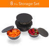 Microwave Safe Stainless Steel Mixing Serving Bowl Set - 4 Mixing Bowls With Lid