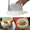 Instant Salad Cutter Chopper Bowl - Quick Salad Maker - White Salad Strainer