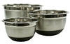 Stainless Steel Mixing Bowl Set W/ Silicone Bottoms 4 Pieces Nested Bowl Set