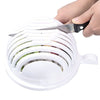 Instant Salad Cutter Chopper Bowl - Quick Salad Maker - White Salad Strainer