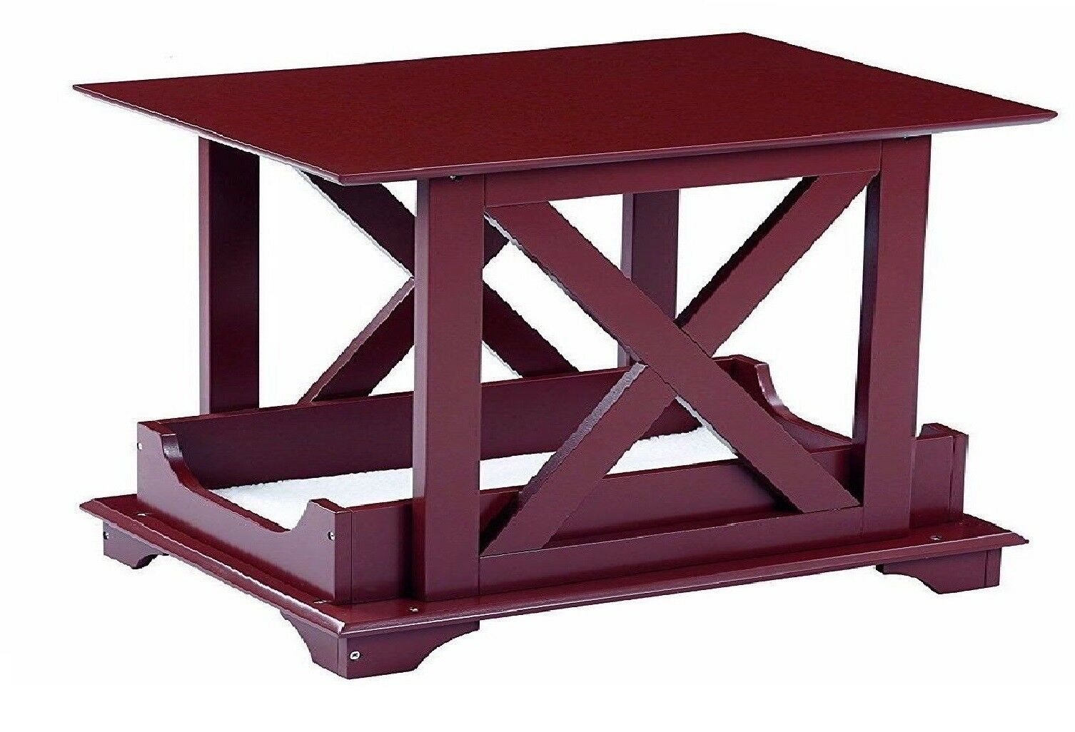 Wood End Table Built in Medium Dog Pet Bed - Removable Cushion 21 1/4" X 15 3/4"