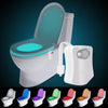 Motion Activated Toilet Bowl Led Light 8 Changing Color Toilet Seat Nightlight