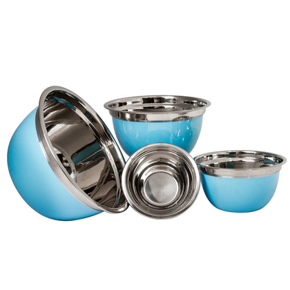 Stainless Steel Mixing Bowl Set of 4 - High Quality Stainless Steel Serving Bowl