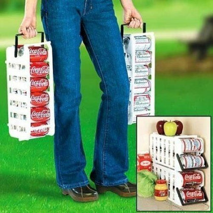 Store N' Tote Stackable Can Dispenser Durable Plastic Can Holder Rack One