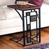 Burnished Sofa Side Table - Tray Table Stand w/ Square Design