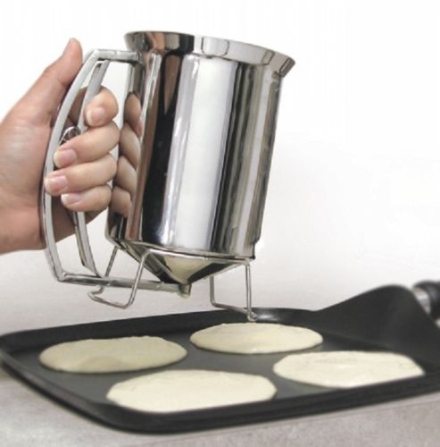 Stainless Steel Pancake Batter Dispenser – 3 Cup Cupcake Batter Dispenser